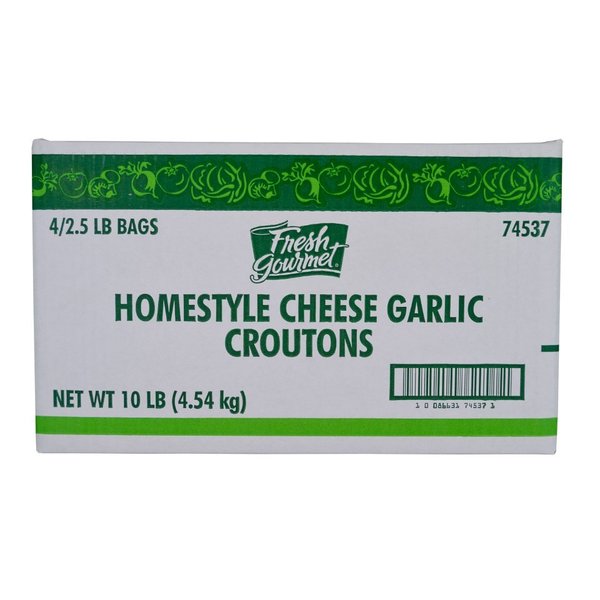 Fresh Gourmet Fresh Gourmet Homestyle Cheese & Garlic Trans Crouton 2.5lbs, PK4 74537